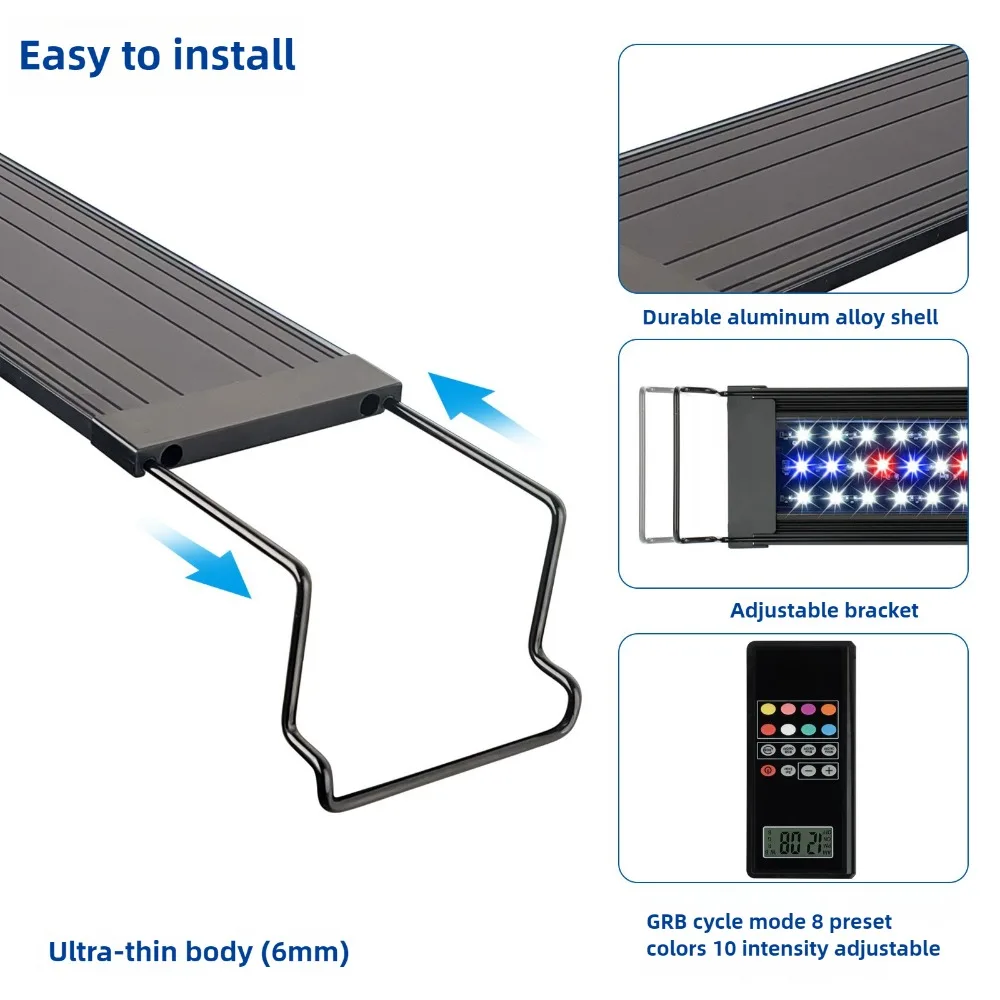 Planted Aquarium Algae Control - Lumière d'aquarium LED programmable, lumière de